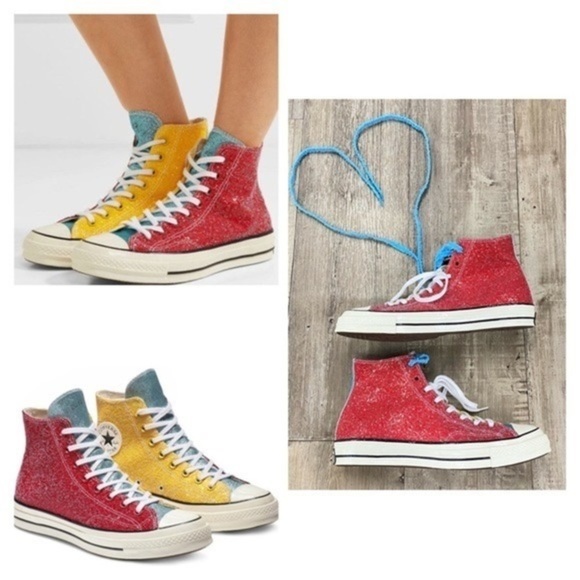 Converse Shoes - - Converse X JW Anderson Glitter Shoes New No box Men  Size 11Women 13